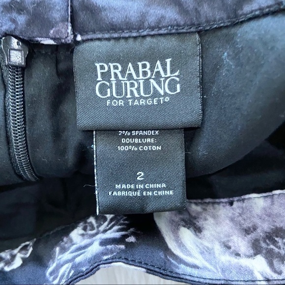 Prabal Gurung for Target skaters skirt mini floral black white size 2 - Picture 3 of 10